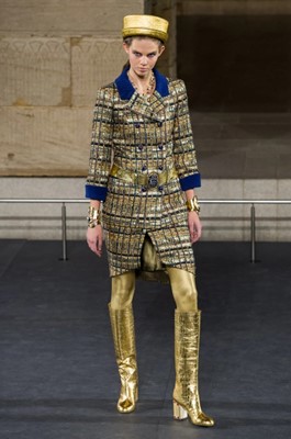 Lot 2 - A fine Chanel by Karl Lagerfeld fantasy tweed and corduroy jacket, 'Egyptomania' collection, Métiers d'Art, Pre-Fall 2019