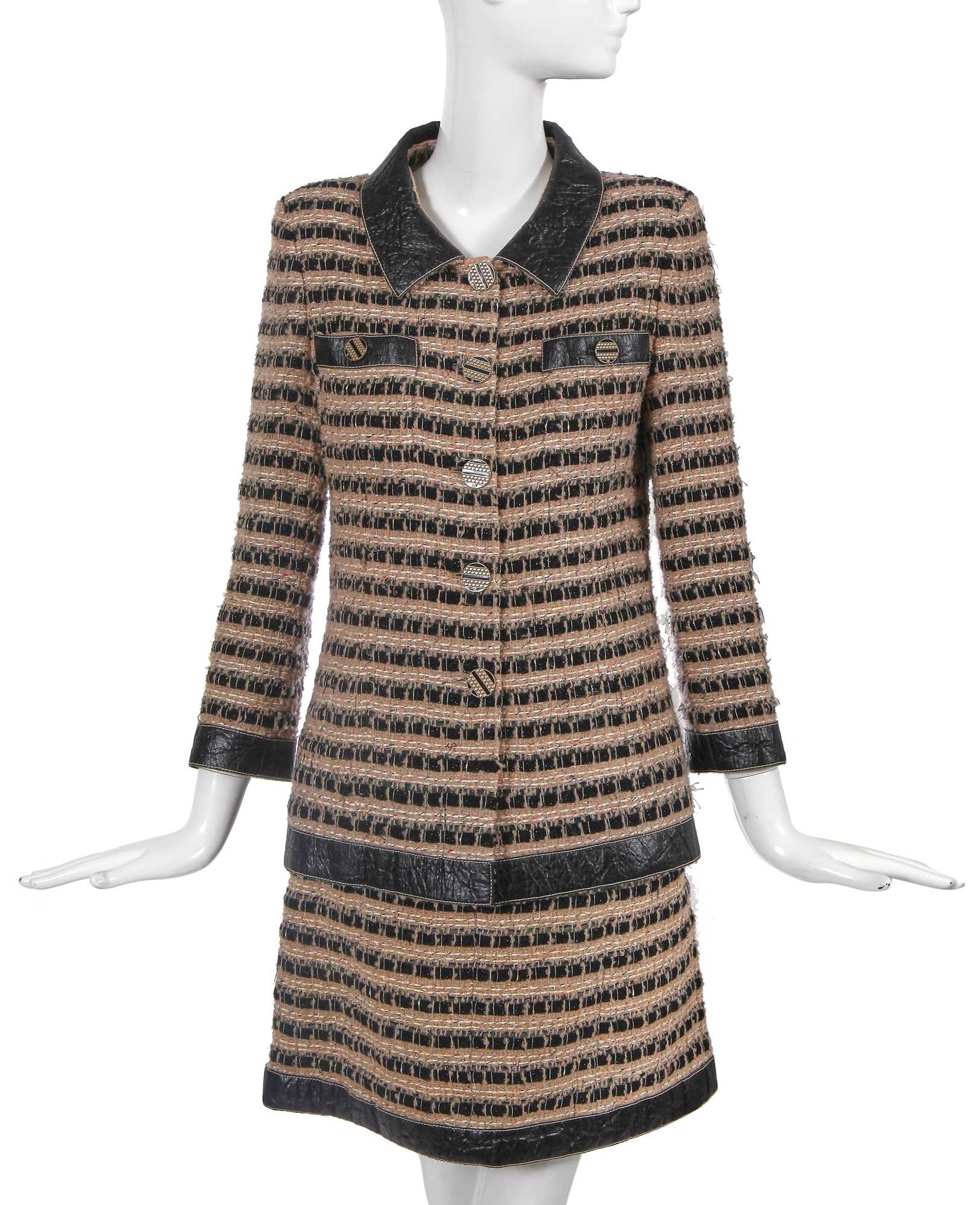 Lot 4 - A Chanel by Karl Lagerfeld striped fantasy tweed suit, 'Egyptomania' collection, Métiers d'Art, Pre-Fall 2019