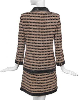 Lot 4 - A Chanel by Karl Lagerfeld striped fantasy tweed suit, 'Egyptomania' collection, Métiers d'Art, Pre-Fall 2019