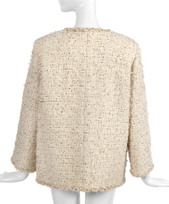 Lot 5 - A Chanel by Karl Lagerfeld ivory wool bouclé tweed jacket, 'Egyptomania' collection, Métiers d'Art, Pre-Fall 2019