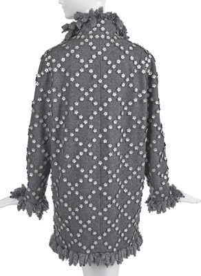 Lot 23 - A fine Chanel by Karl Lagerfeld felted grey wool coat, 'Paris-Bombay' collection, Métiers d'Art, Pre-Fall 2012
