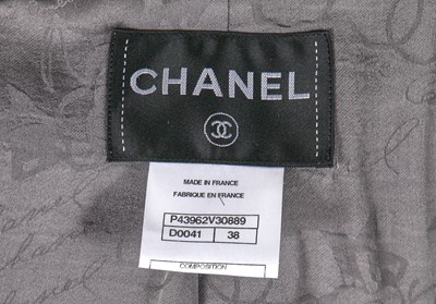 Lot 23 - A fine Chanel by Karl Lagerfeld felted grey wool coat, 'Paris-Bombay' collection, Métiers d'Art, Pre-Fall 2012