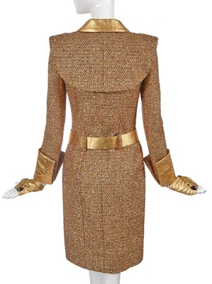 Lot 1 - A fine Chanel by Karl Lagerfeld gold fantasy tweed coat, 'Egyptomania' collection, Métiers d'Art, Pre-Fall 2019