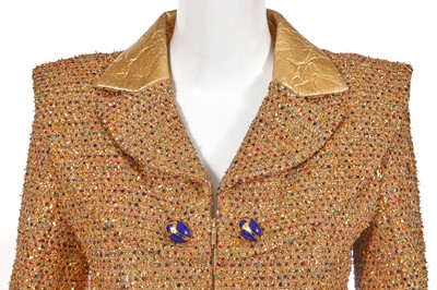 Lot 1 - A fine Chanel by Karl Lagerfeld gold fantasy tweed coat, 'Egyptomania' collection, Métiers d'Art, Pre-Fall 2019