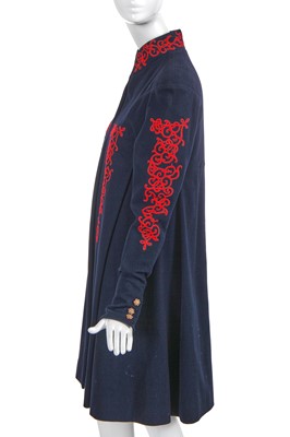 Lot 16 - A Chanel by Karl Lagerfeld embroidered navy wool coat, 'Paris-Salzburg' collection, Métiers d'Art, Pre-Fall 2015