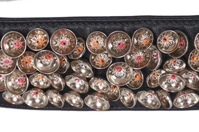 Lot 24 - A Chanel by Karl Lagerfeld black leather Boy bag with embellished strap, 'Paris-Bombay' collection, Métiers d'Art, Pre-Fall 2012