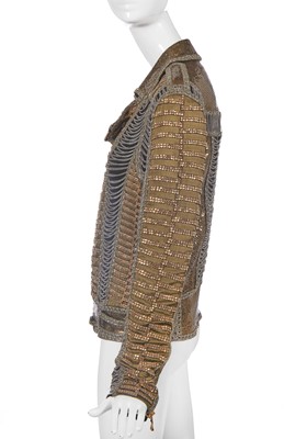Lot 87 - A Balmain by Olivier Rousteing heavily embellished jacket, Autumn-Winter 2018-19