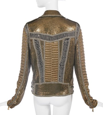 Lot 87 - A Balmain by Olivier Rousteing heavily embellished jacket, Autumn-Winter 2018-19