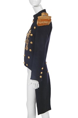 Lot 88 - A fine Balmain by Christophe Decarnin black wool military-inspired tailcoat, circa 2010