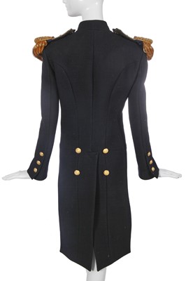 Lot 88 - A fine Balmain by Christophe Decarnin black wool military-inspired tailcoat, circa 2010
