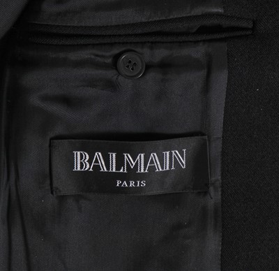Lot 88 - A fine Balmain by Christophe Decarnin black wool military-inspired tailcoat, circa 2010