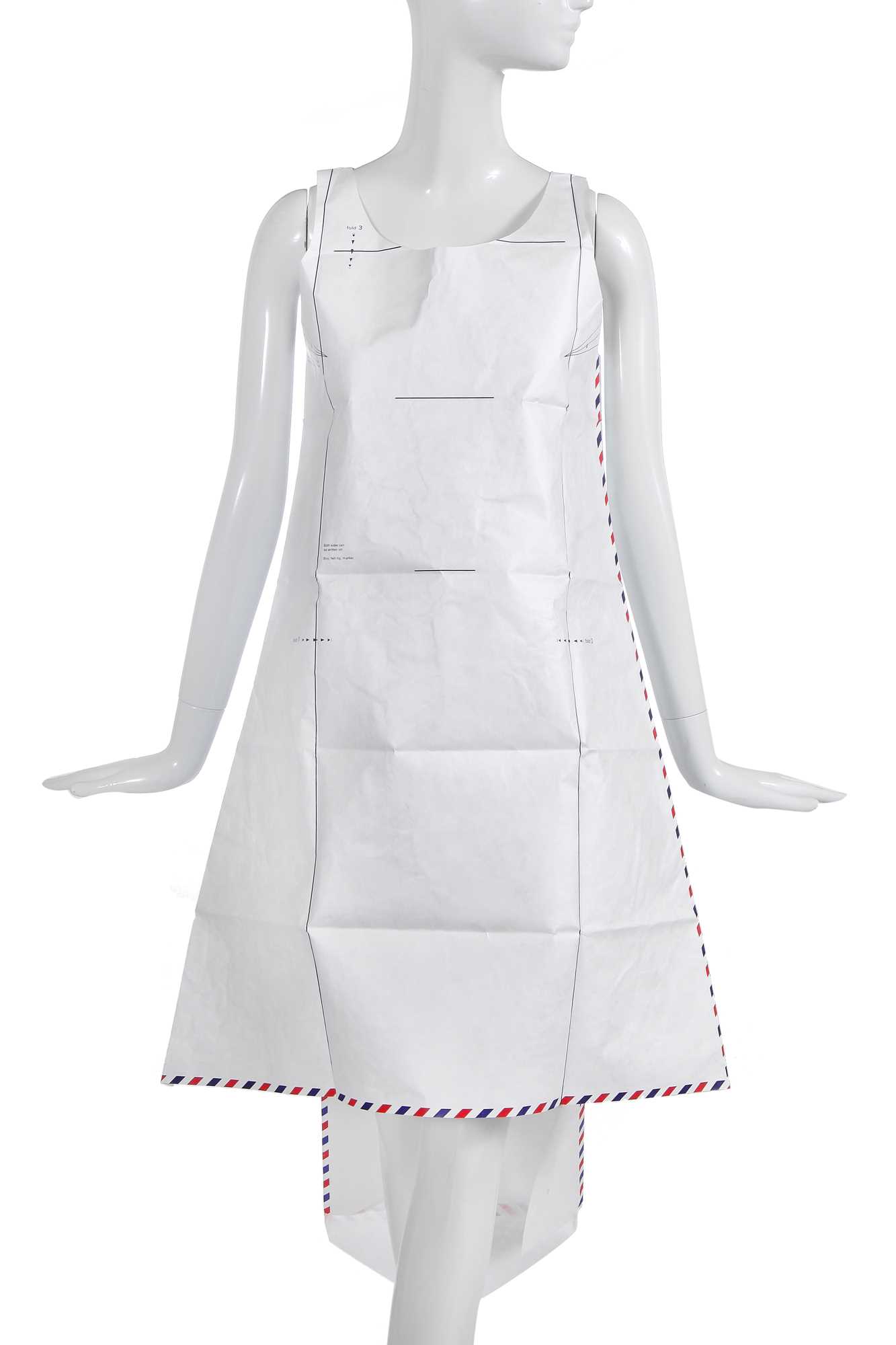Lot 202 - A rare limited edition Hussein Chalayan Airmail paper dress, 1999