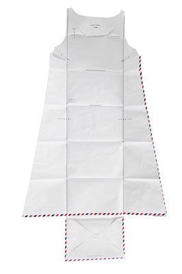 Lot 202 - A rare limited edition Hussein Chalayan Airmail paper dress, 1999