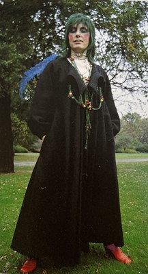 Lot 285 - A Zandra Rhodes black wool felt 'circle coat' 1969