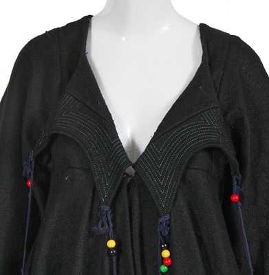 Lot 285 - A Zandra Rhodes black wool felt 'circle coat' 1969