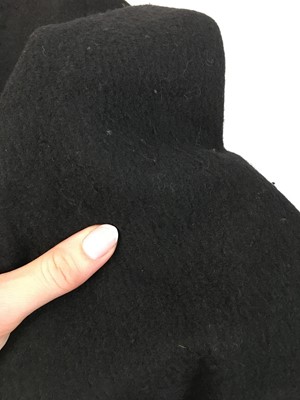 Lot 285 - A Zandra Rhodes black wool felt 'circle coat' 1969
