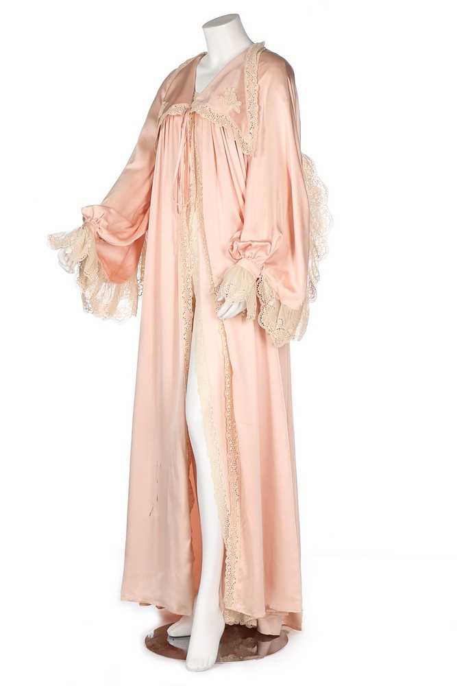 Lot 49 - A Bill Gibb pale pink satin negligee-style...