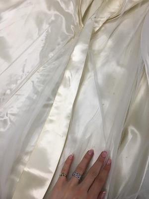 Lot 304 - A Zandra Rhodes printed chiffon bridal gown, 1974