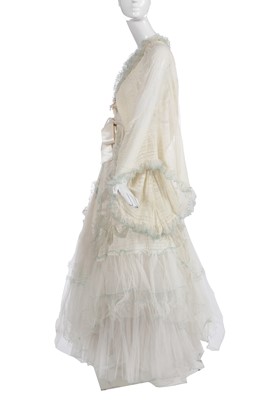 Lot 304 - A Zandra Rhodes printed chiffon bridal gown, 1974