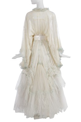 Lot 304 - A Zandra Rhodes printed chiffon bridal gown, 1974