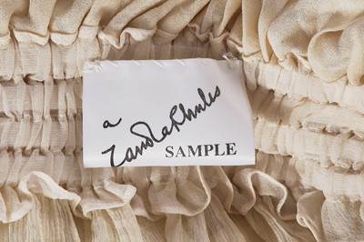 Lot 304 - A Zandra Rhodes printed chiffon bridal gown, 1974
