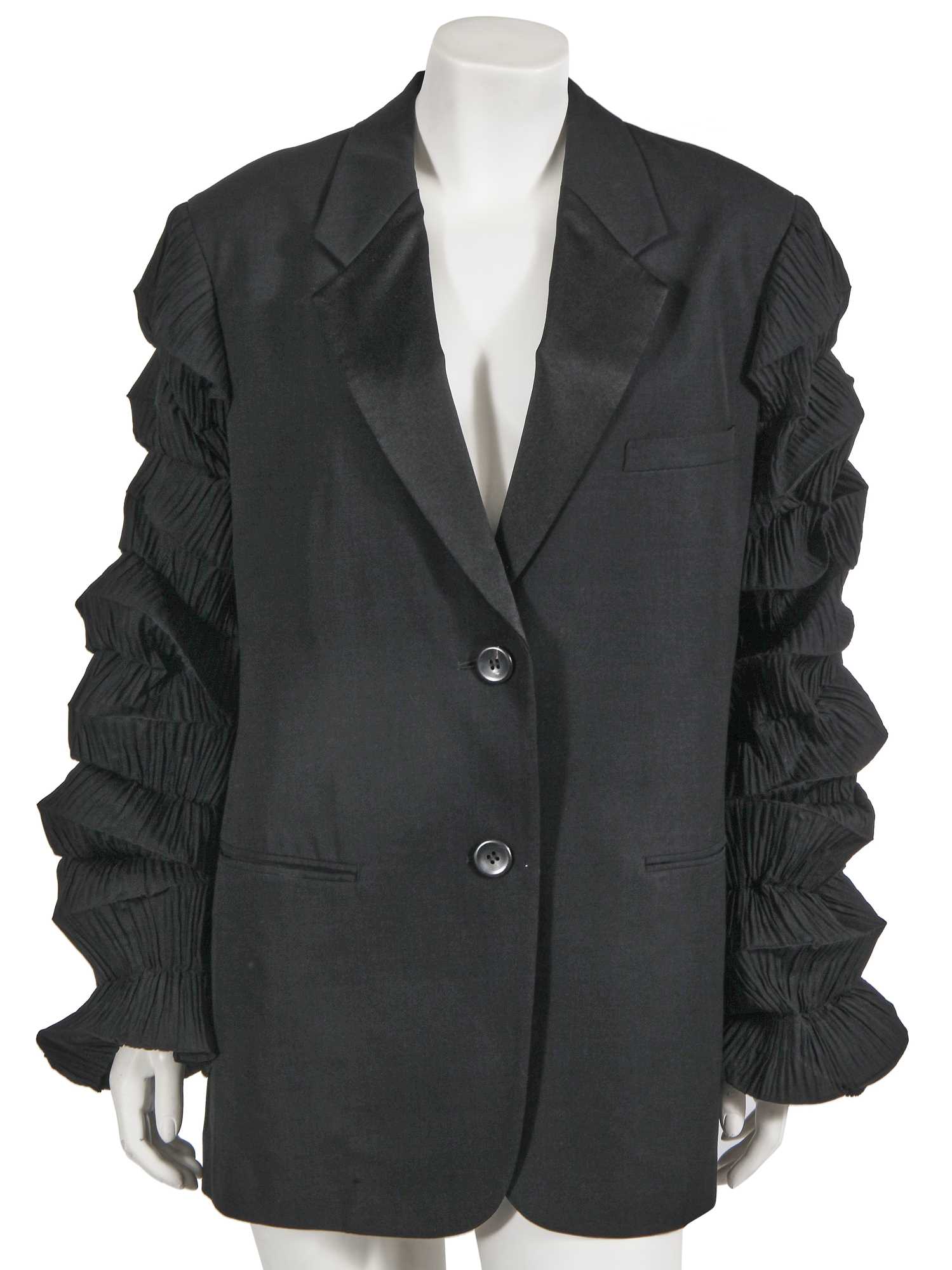 Lot 426 - An Issey Miyake black wool 'Flying Saucer' blazer, Spring-Summer 1994