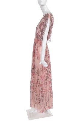 Lot 330 - A Zandra Rhodes printed chiffon dress, 1978