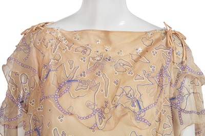 Lot 332 - A Zandra Rhodes printed chiffon ensemble, 1979