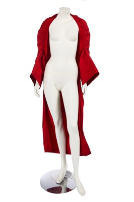 Lot 412 - A Yohji Yamamoto red cotton coat, Spring-Summer 2002