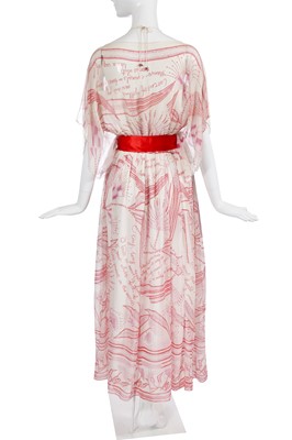 Lot 345 - A Zandra Rhodes printed chiffon dress, 'Mount Olympus' collection, Spring-Summer 1983
