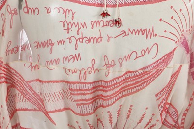 Lot 345 - A Zandra Rhodes printed chiffon dress, 'Mount Olympus' collection, Spring-Summer 1983