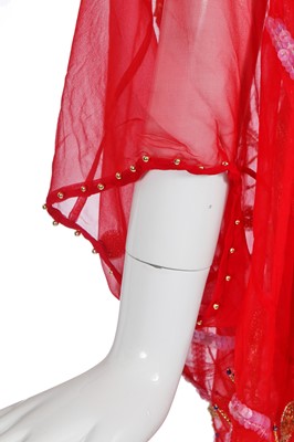 Lot 346 - A Zandra Rhodes embellished chiffon kaftan, 'Mount Olympus' collection, Spring-Summer 1983