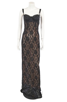 Lot 558 - A Dolce and Gabbana black lace dress, circa 1997