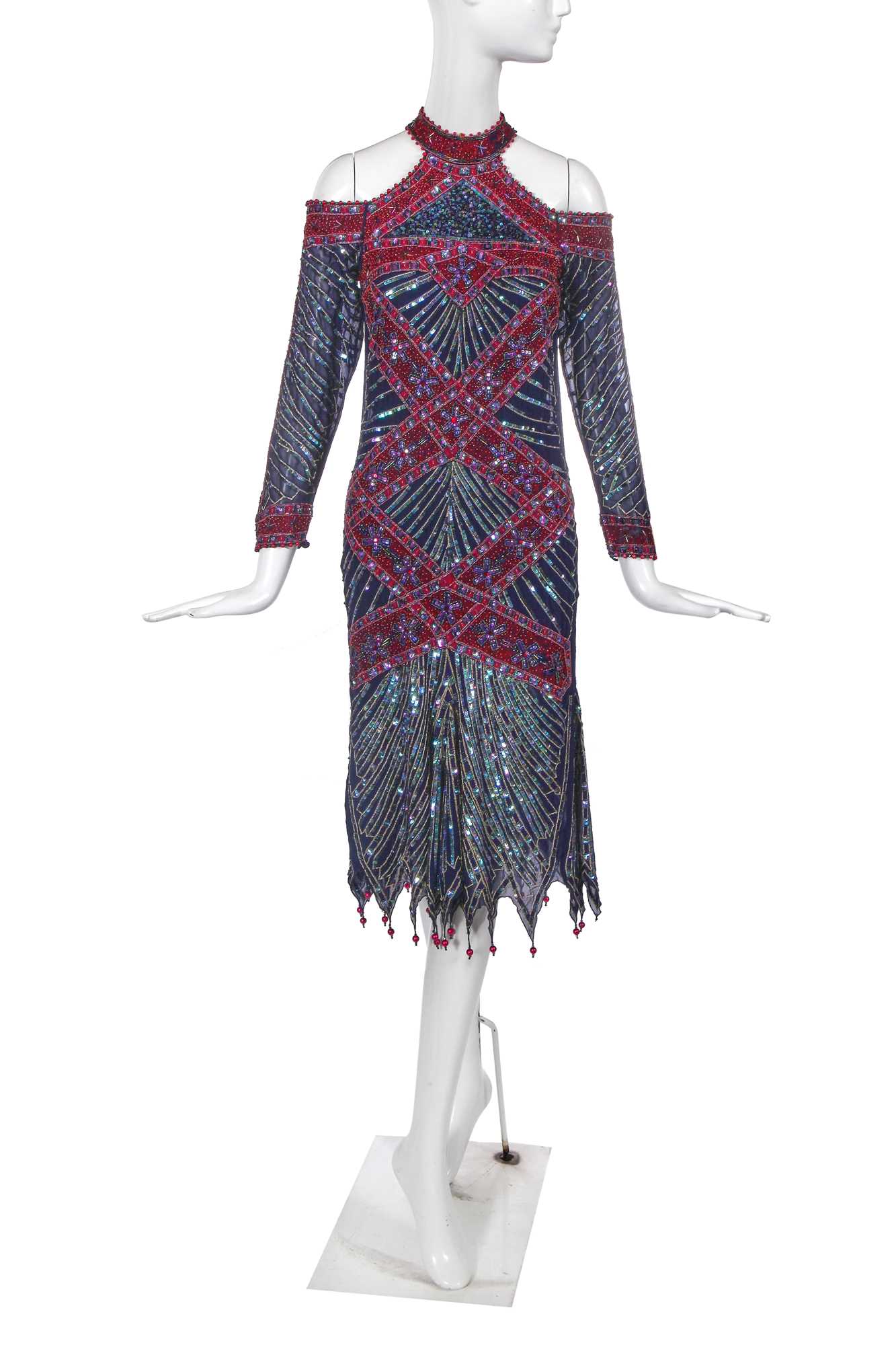 Lot 362 - A Zandra Rhodes beaded dress, 'If You Wish