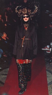 Lot 171 - A rare Jean Paul Gaultier skirt and hat ensemble, 'Chic Rabbis' collection, Autumn-Winter 1993-94