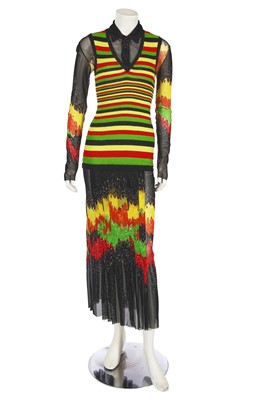 Lot 468 - A Jean Paul Gaultier polyamide and cotton dress, 'La Parisienne Punk' collection, Spring-Summer 1997