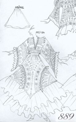 Lot 373 - A Zandra Rhodes printed ballgown, 'Flowers, Flounces, and Frills' collection, Autumn-Winter 2005-06