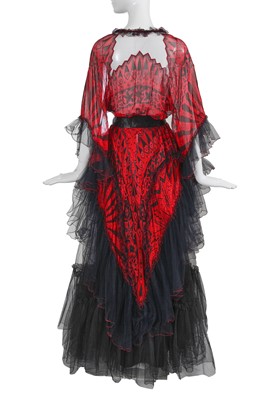 Lot 373 - A Zandra Rhodes printed ballgown, 'Flowers, Flounces, and Frills' collection, Autumn-Winter 2005-06