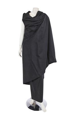 Lot 455 - A Jean Paul Gaultier black cotton wrap dress, late 1990s-2000s