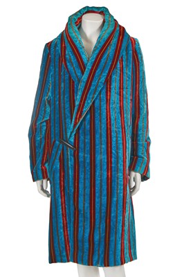 Lot 467 - A Jean Paul Gaultier striped velvet coat, 'La Culture Noire et Sa Force' collection, Autumn-Winter 1997-98