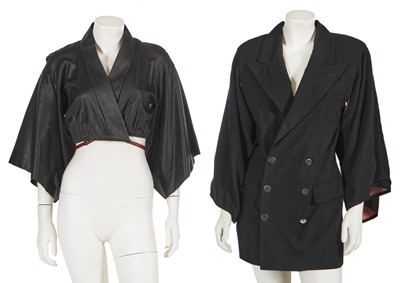 Lot 465 - A Jean Paul Gaultier black wool-blend kimono-blazer, 'Les Touristes Japonaises au Louvre' collection, Spring-Summer 1999
