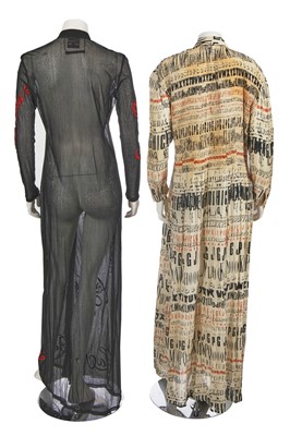 Lot 474 - Two Jean Paul Gaultier text-printed dresses, mid-late 1990s