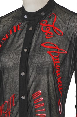 Lot 474 - Two Jean Paul Gaultier text-printed dresses, mid-late 1990s