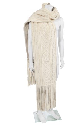Lot 117 - A Jean Paul Gaultier white rabbit fur scarf, 'Dandy-Motard-Glam' collection, Autumn-Winter 1999-2000