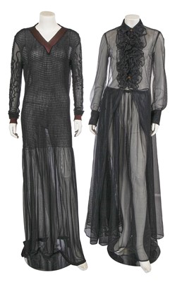 Lot 459 - Two Jean Paul Gaultier sheer black dresses, late 1990s-2000s