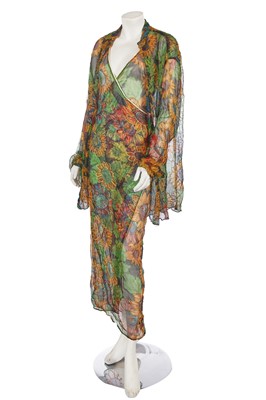 Lot 477 - A Jean Paul Gaultier embroidered and printed sunflower ensemble, circa 1991