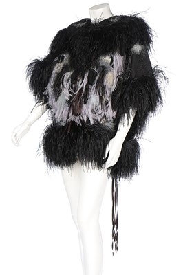 Lot 62 - A Bill Gibb Ostrich feather jacket, circa 1976,...