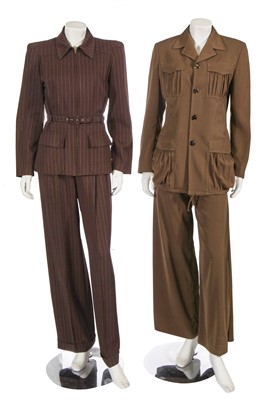 Lot 458 - Two Jean Paul Gaultier brown suits, late 1990s-2000s