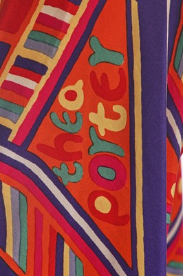Lot 376 - A fine Thea Porter 'Samawa' printed silk satin dress, probably Autumn-Winter 1970-71