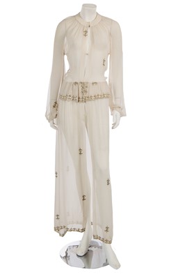 Lot 641 - A Thea Porter gold-embellished dress, early 1970s